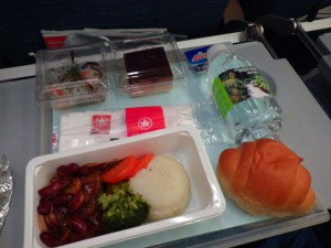 機内食（成田→バンクーバー１）